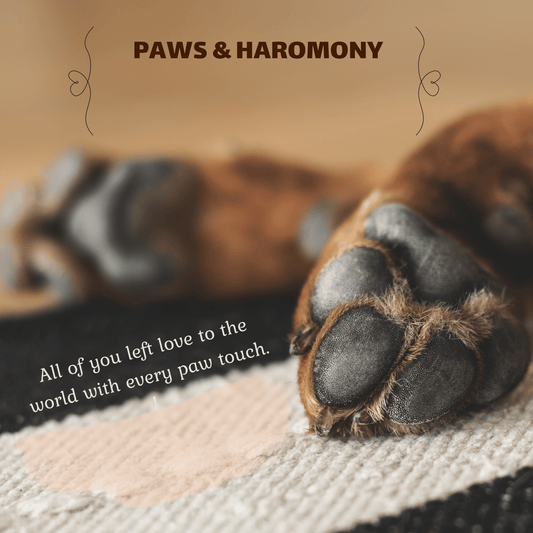 Close-up of a dog's paw on a textured surface highlighting the importance of dog health supplements