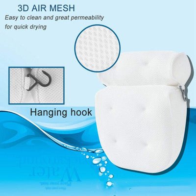 Alpha Omega Vitality 3D bath pillow support with 3D air mesh for optimal comfort and quick drying