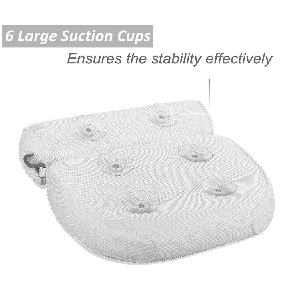 Alpha Omega Vitality 3D Bath Pillow Support with six large suction cups for effective stability