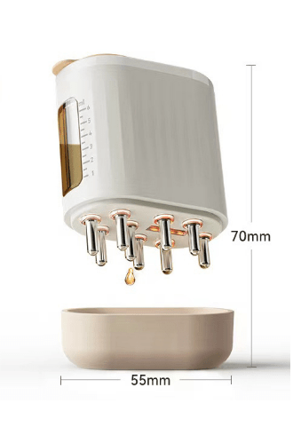 Alpha Omega Vitality Advanced Hair Serum Applicator with multiple nozzles for targeted serum application.