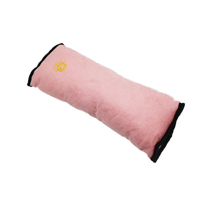 Soft Pink Children's Car Seat Cushion for Enhanced Comfort During Travel