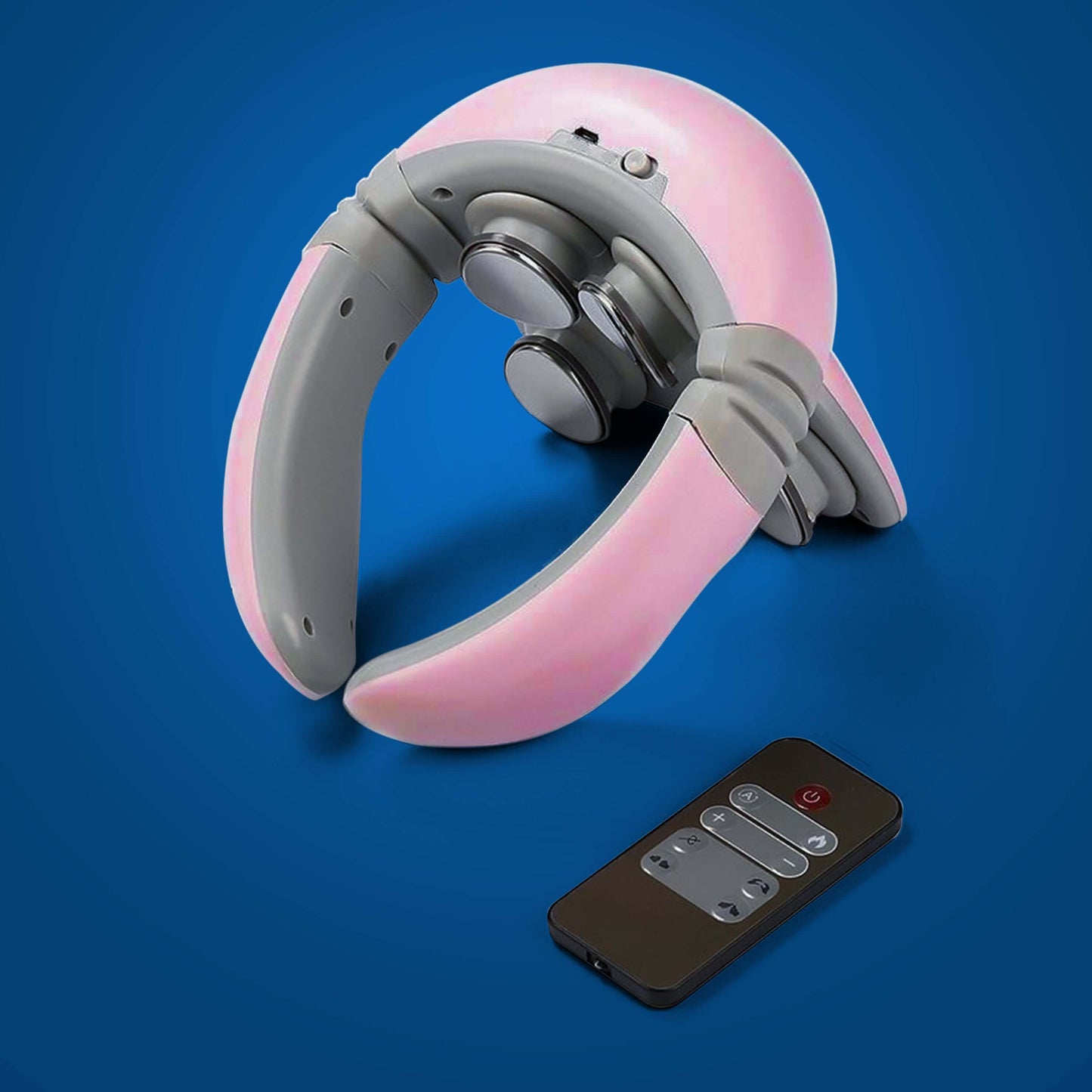 4D neck massager with remote in pink design for ultimate relaxation and comfort