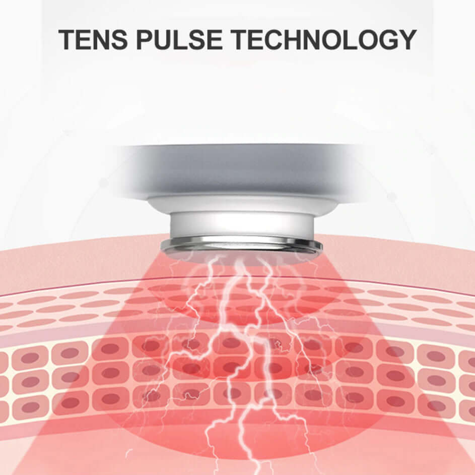 4D neck massager with remote showcasing TENS pulse technology for effective muscle relief