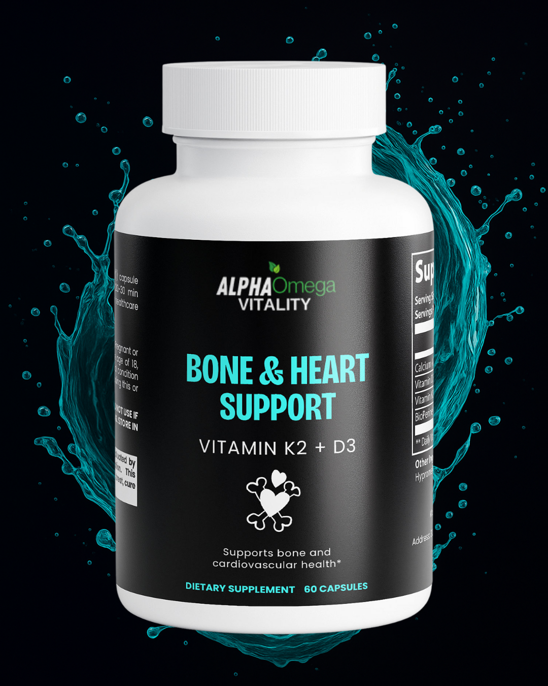 Bone and Heart Support with Vitamin K2 & D3 - 60 Capsules