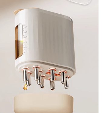 Advanced Hair Serum Applicator with multiple dispensing tips for precise serum application
