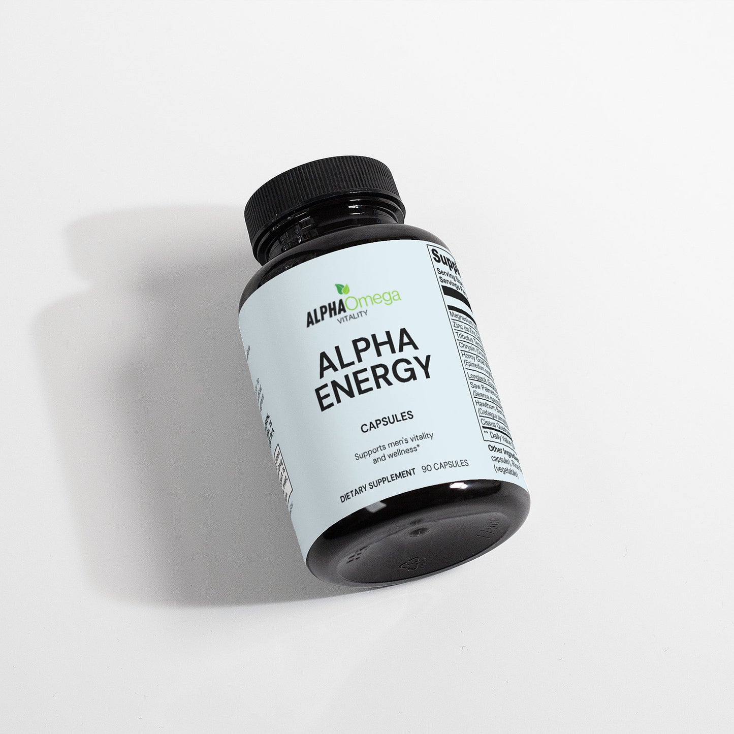 Alpha Omega Vitality Alpha Energy supplement capsules for enhanced vitality and energy support