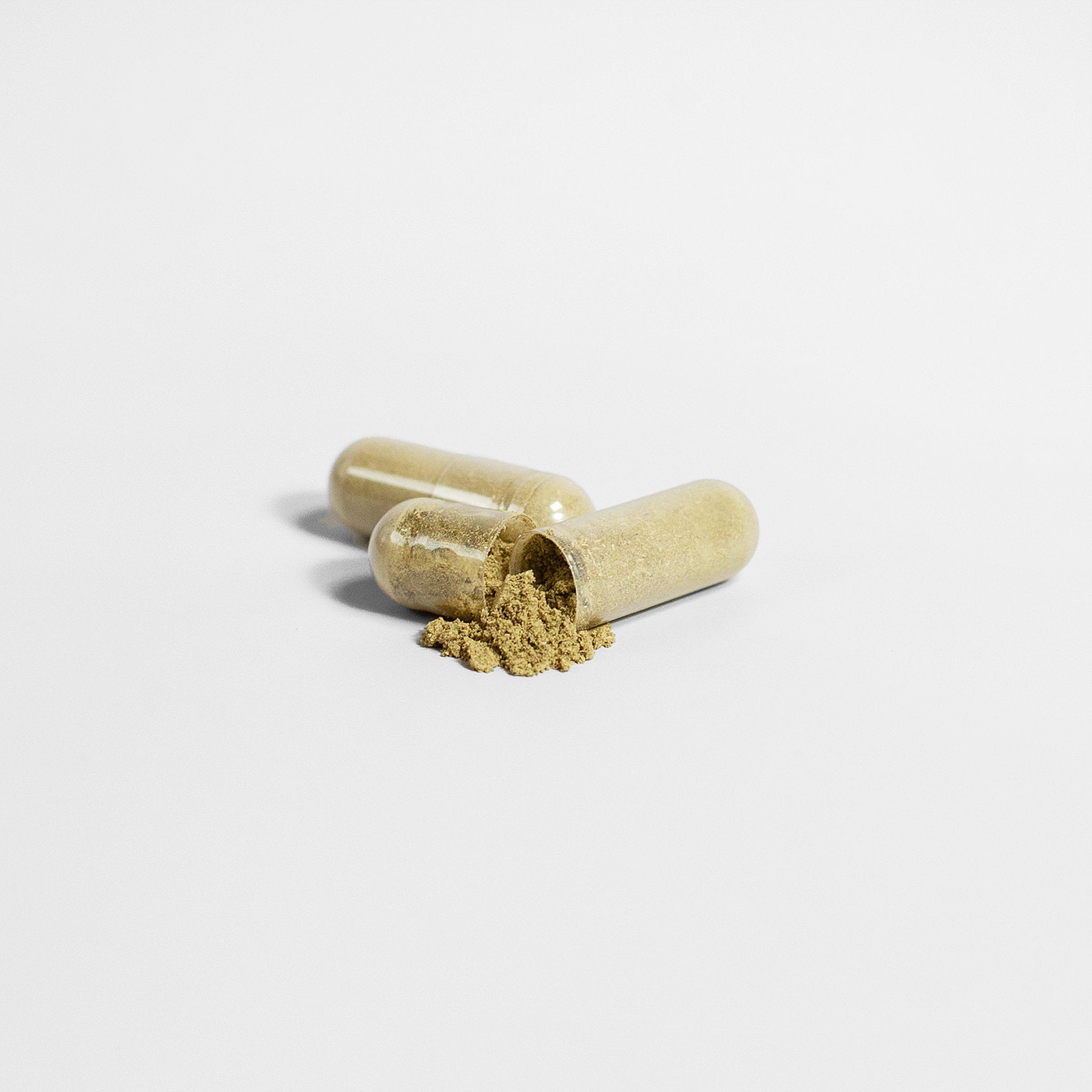 Alpha Omega Vitality Ginkgo Biloba and Ginseng capsules with powdered contents for enhanced vitality