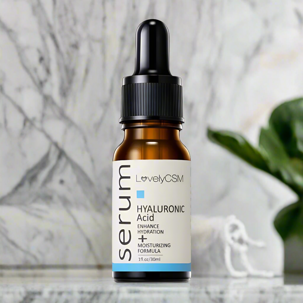 Alpha Omega Vitality Pure Hyaluronic Acid Serum in a dropper bottle for enhanced hydration