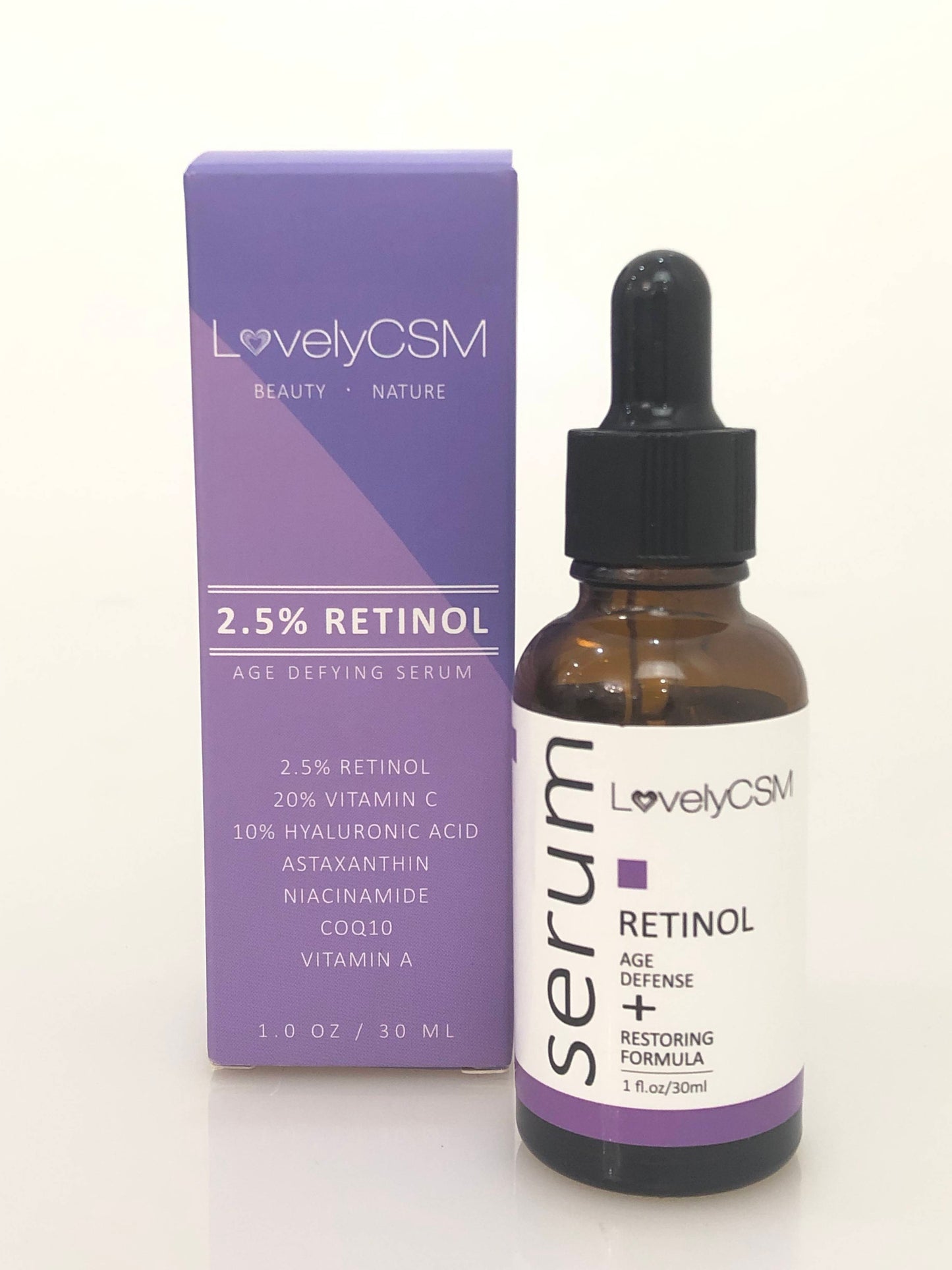 Alpha Omega Vitality Retinol Skin Serum Anti-Aging with 2.5% Retinol and Vitamin C for Youthful Skin